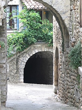 門廊,步行街,村