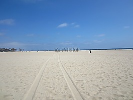 沙,痕跡,海灘