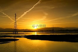 日落,黎明,天空