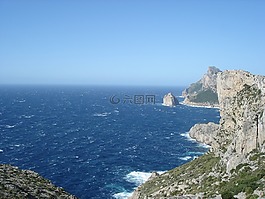 懸崖,巖,海