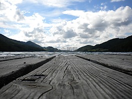 湖,天空,查看