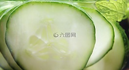黃瓜片,薄荷葉,薄荷