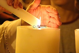 光,蠟燭,火焰