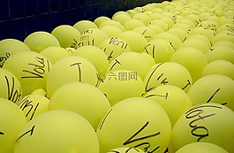 氣球,黃色,集團(tuán)