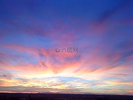 天空,云,日落