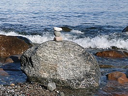 海,波,石頭