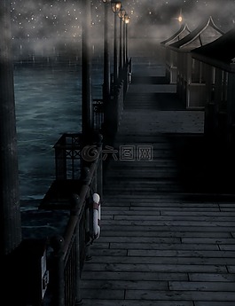 網(wǎng)站,夜,霧