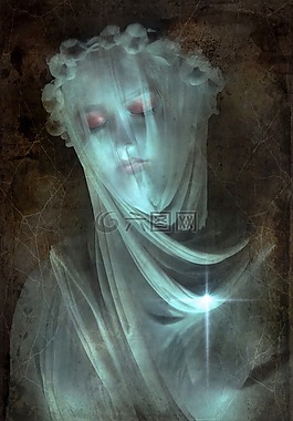 幻想,書的封面,女子