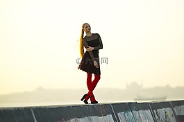 襪子,紅色,模型