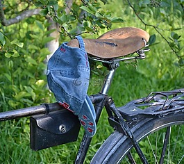 自行車,夏天,自然