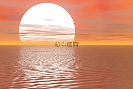 日落,太陽,夏天
