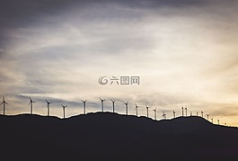 風(fēng)車,黑暗,山