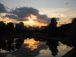 城市,天空,太陽(yáng)