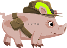 豬,粉紅色,動(dòng)物