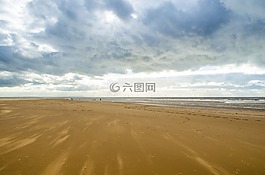 海灘,沙,黃色