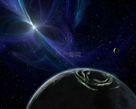 行星,藍色,空間