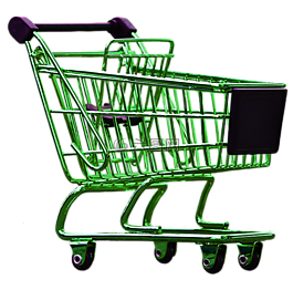 購物車,綠色,孤立