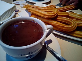 巧克力churros,冷,冬天