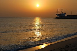海,太陽能,日出