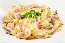 tagliatele,面食,火腿