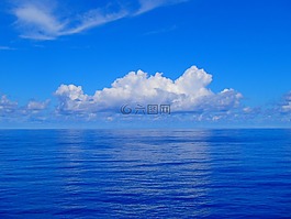 海洋,云,藍(lán)色