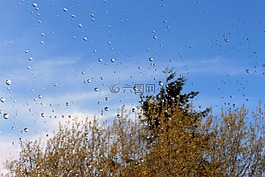 雨,雨滴,窗口窗格