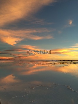 黃昏,日落,天空