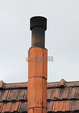 煙囪,磚,屋頂