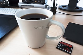 咖啡,杯,工作場所