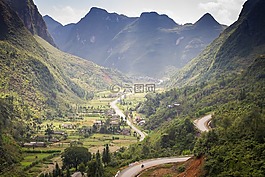 越南,山,谷