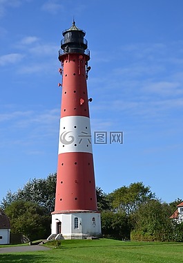 灯塔,pellworm,北海