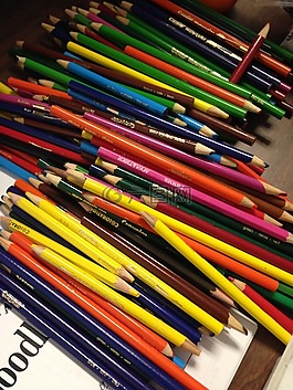 彩色的鉛筆,美術用品,多彩