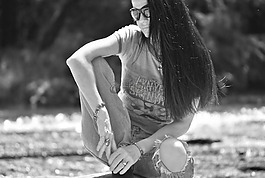 女子,肖像,自然