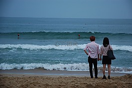 海灘,砂,海
