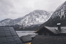 自然,景觀,房子