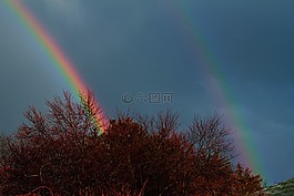 彩虹,双彩虹,天空