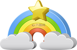 彩虹,明星,云
