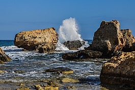 巖質(zhì)海岸,石,海濱