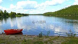 湖 saxen,瑞典,水