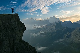 山,景觀,天空