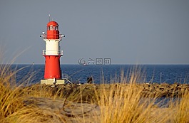 燈塔,波羅的海,warnemünde