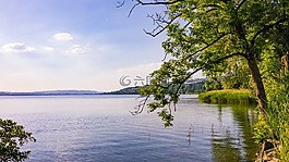 湖,閃光,水
