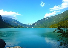 molveno 湖,意大利,湖