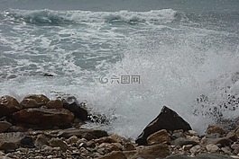 假期,水,波