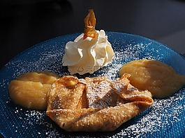 甜点,饼子,苹果酱