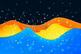 波,砂,水