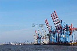 漢堡,端口,起重機