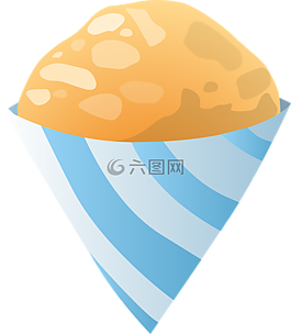 橙色,冰淇淋,錐
