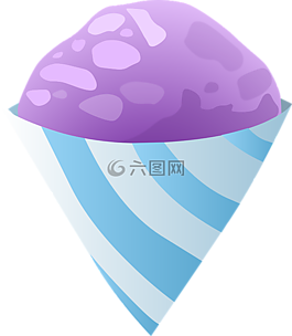 冰淇淋,紫色,錐