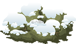 布什,灌木,雪